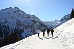 Kleinwalsertal Österreich Winterwanderung Höhenweg nach Baak  (12.2.2008)